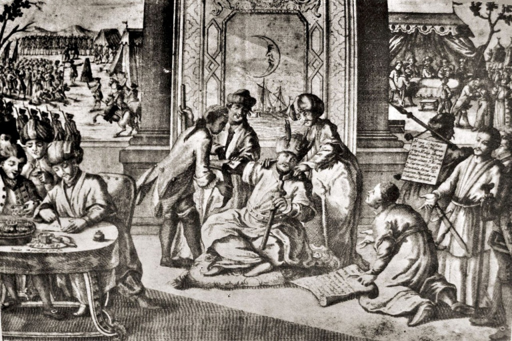 2. Подписание Кючук-Кайнарджийского договора. Гравюра. Бухарест 1972 г..jpg