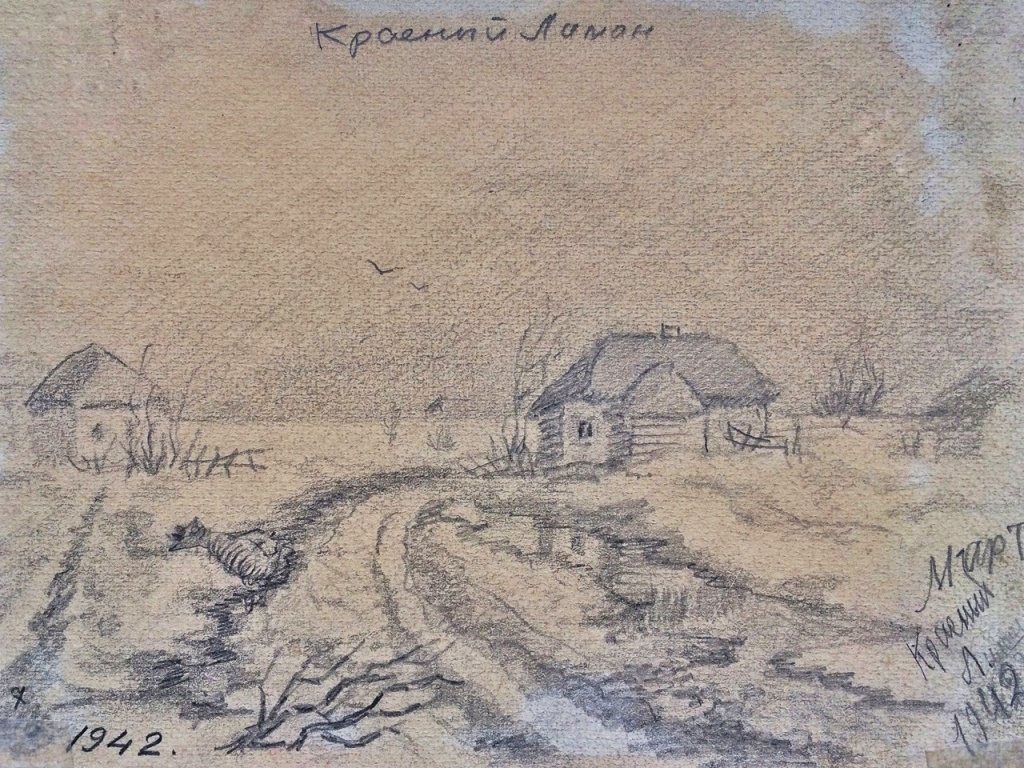 Фронтовые рисунки П.М. Гречишкина