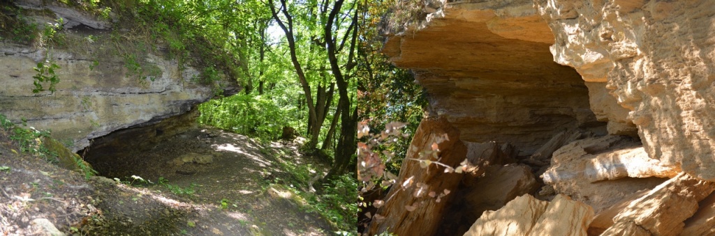 Выход плиты на которой располагается Цитадель и скала Большая ниша в районе Второго городища. Карабинский горизонт. Фото В.В. Волокитина.jpg