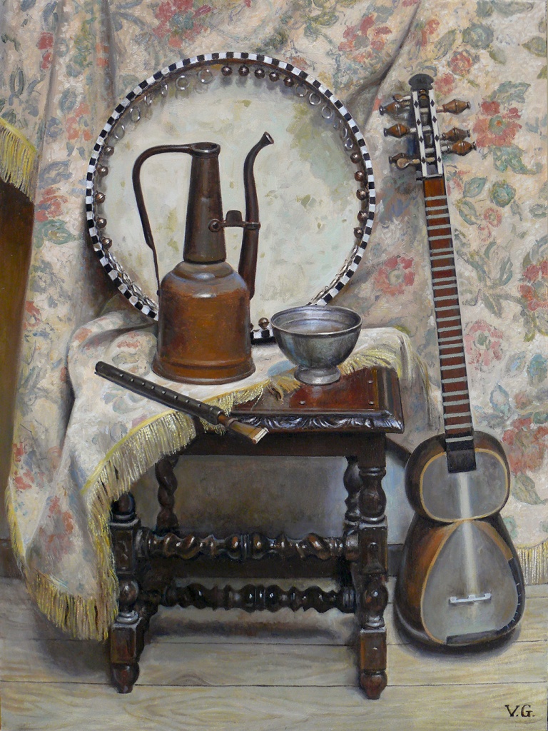 Дайра тар и дудук. Художник Джованни Вепхвадзе Тбилиси 2015 г..jpg