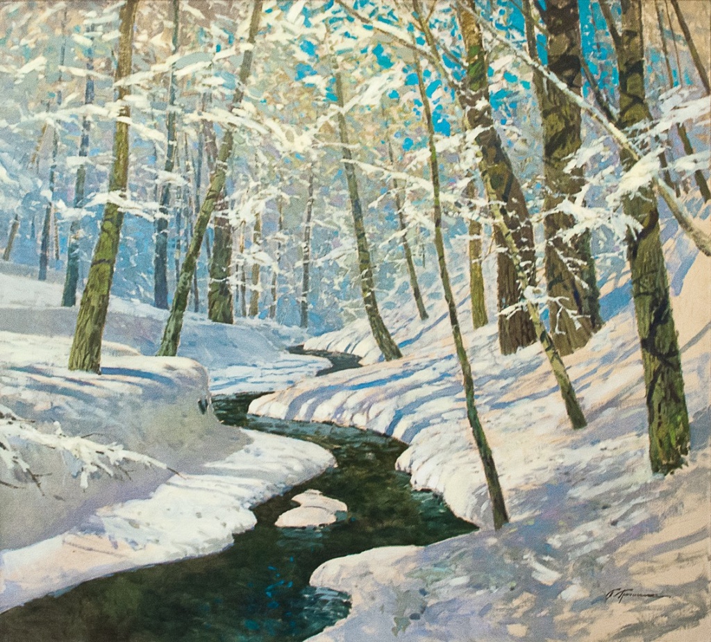 03 Зимний лес. 1972 год. 155х175 см. Холст масло.jpg