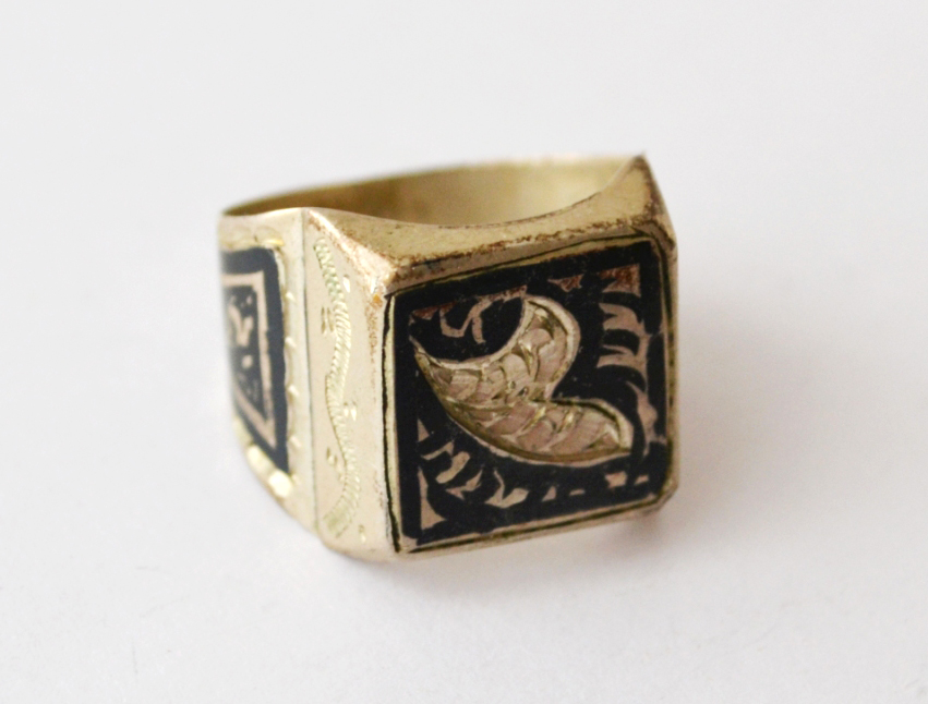 Перстень-печатка. Серебро чернь гравировка. СССР XX в..jpeg